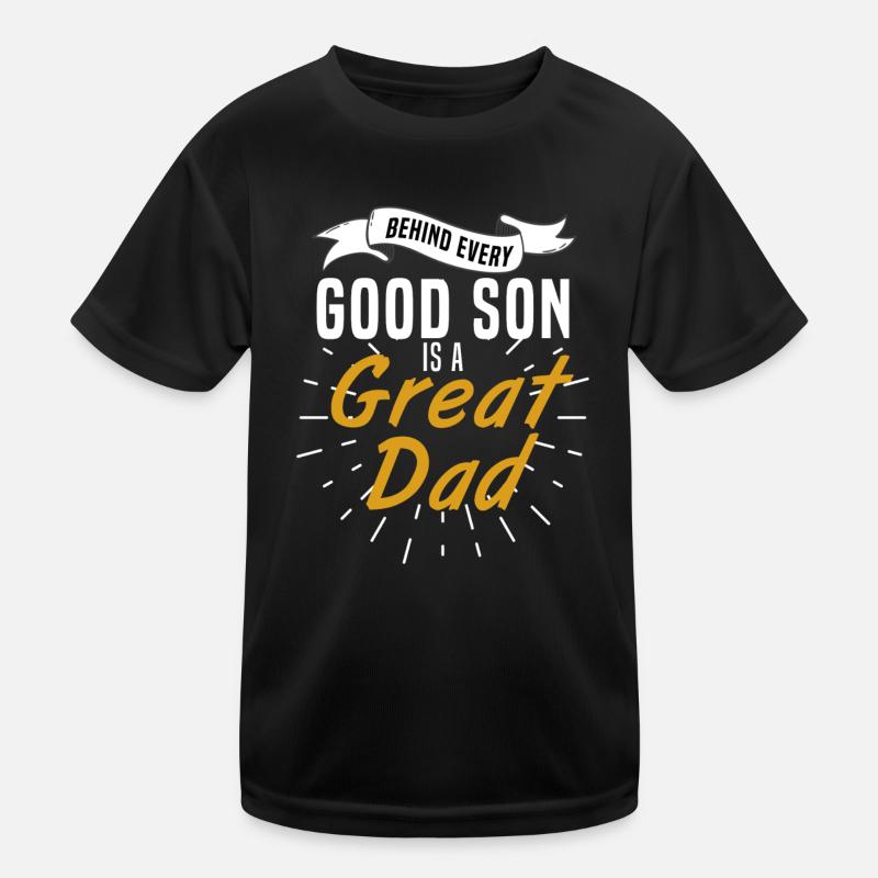 great dad - Kinder Funktions-T-Shirt - Schwarz