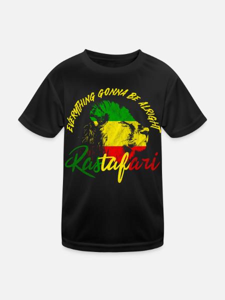 Rastafari - Kids Functional T-Shirt - black - Front