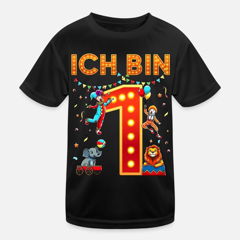Ich Bin 1 Erste Zirkus Geburtstag Ein Jahr Alt Kinder Funktions-T-Shirt