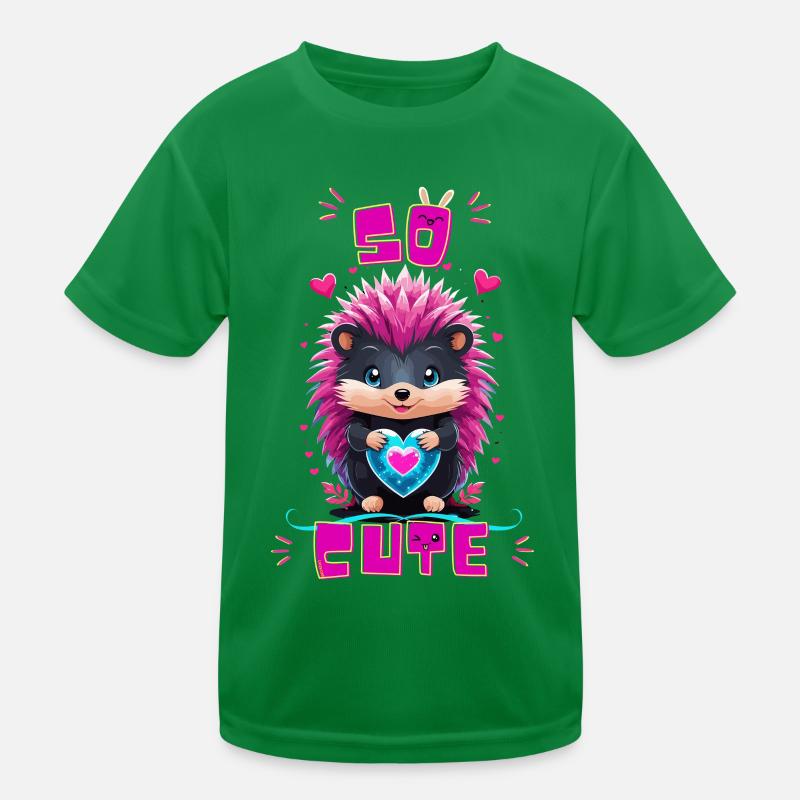 Blue Heart Hedgehog - So cute Kids Functional T-Shirt