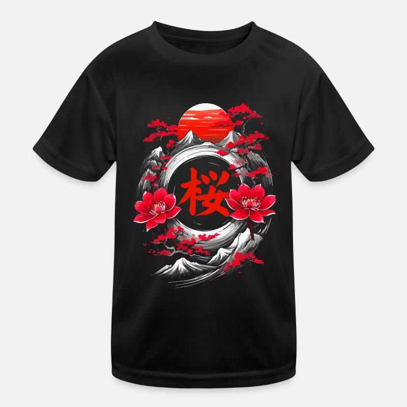 Cerisier japon mountains en fleurs T-shirt sport Enfant