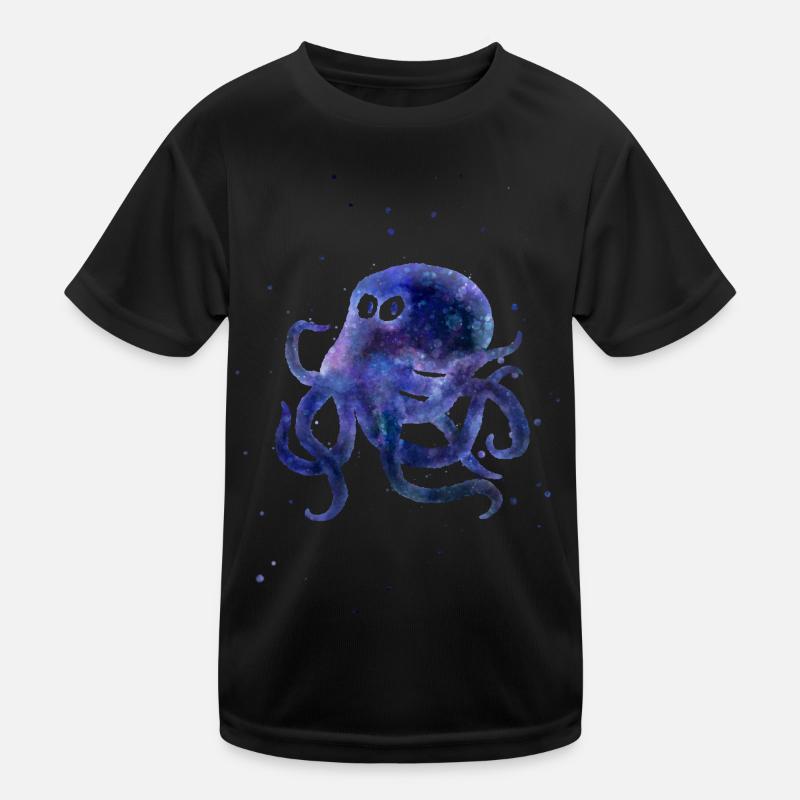 Aquarelle de la pieuvre de l’espace T-shirt sport Enfant