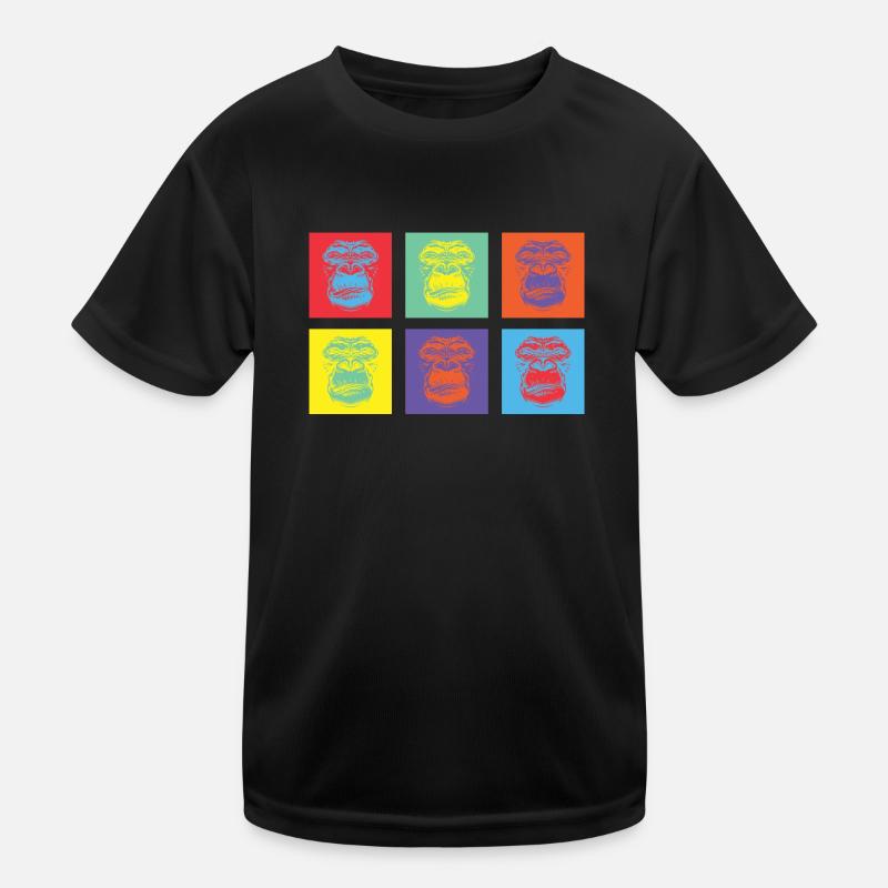 Overruled Affen bunt 2 Kinder Funktions-T-Shirt