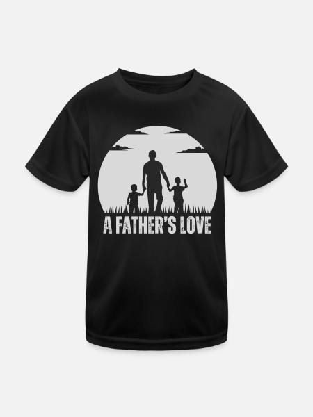 father and son - Kinder Funktions-T-Shirt - Schwarz - Vorne