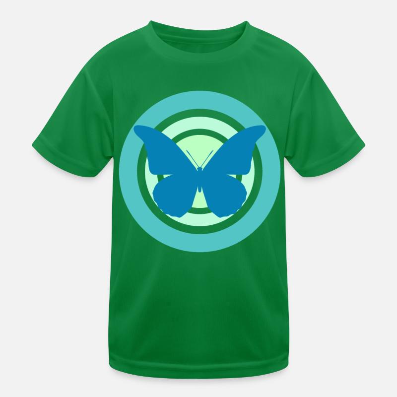 Tons verts papillon T-shirt sport Enfant