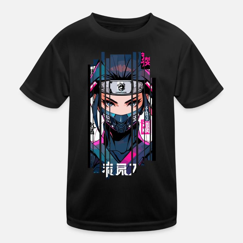 Cyborg Ninja Kanji Kinder Funktions-T-Shirt