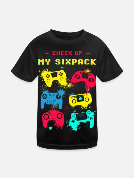 Gamer Gaming Sixpack - T-shirt sport Enfant - noir - Devant