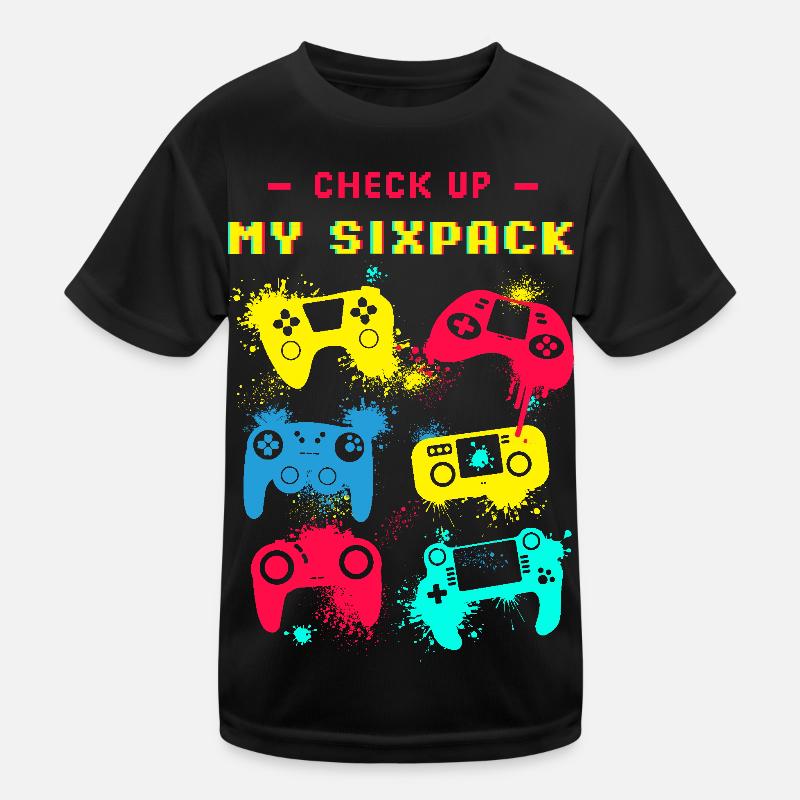 Gamer Gaming Sixpack Kinder Funktions-T-Shirt