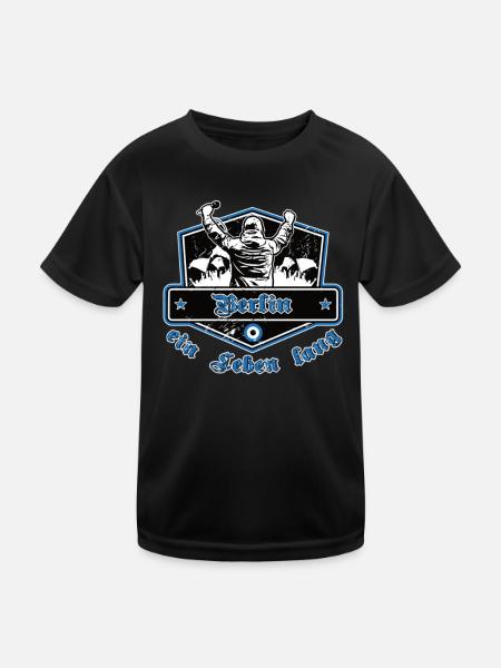 Berlin 2 ein Leben Lang No II - Kinder Funktions-T-Shirt - Schwarz - Vorne