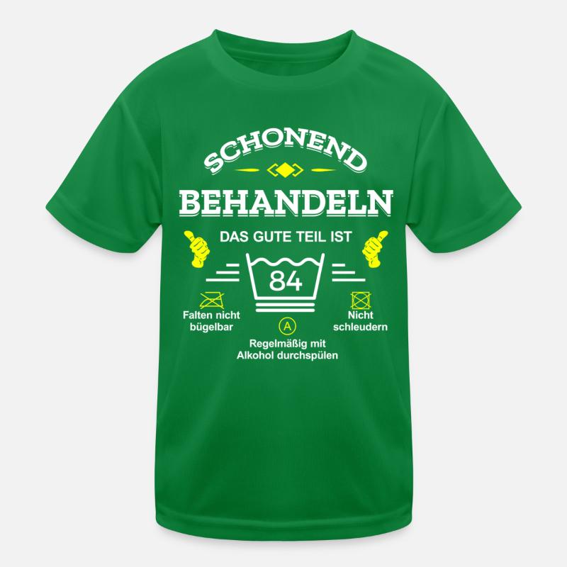 HANDLE MIT SORGFALT – 84 JAHRE PERFEKTION Kinder Funktions-T-Shirt