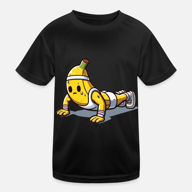 Banana Power: Push-ups Kids Functional T-Shirt
