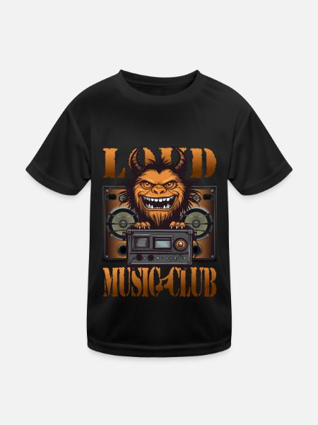 Loud Music Club - Kids Functional T-Shirt - black