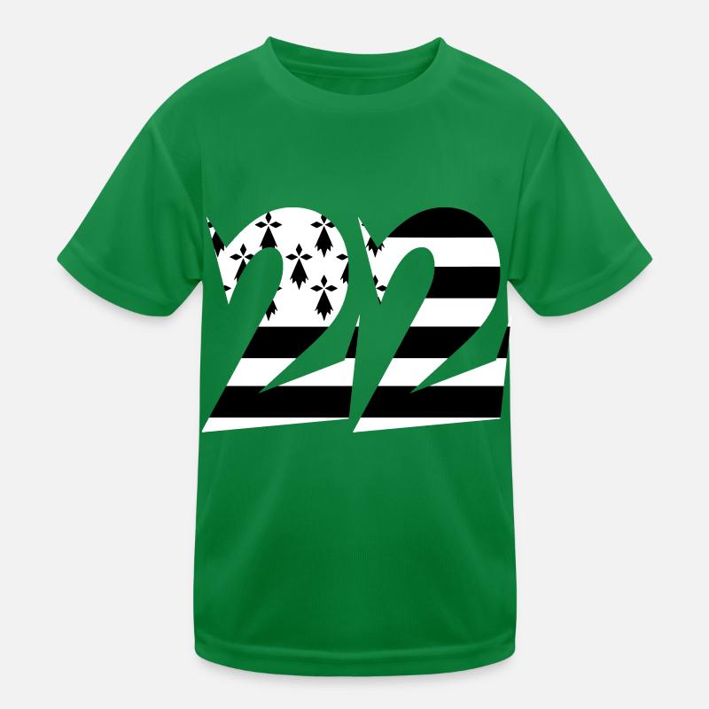 22 Bretagne drapeau T-shirt sport Enfant