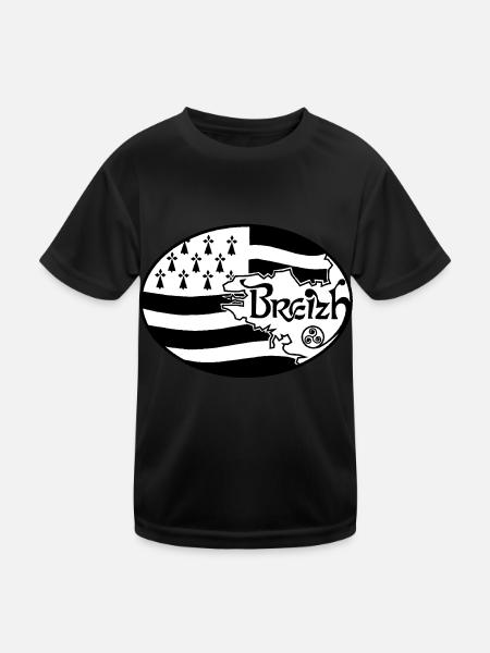 Flag Britain authentic - Kids Functional T-Shirt - black - Front