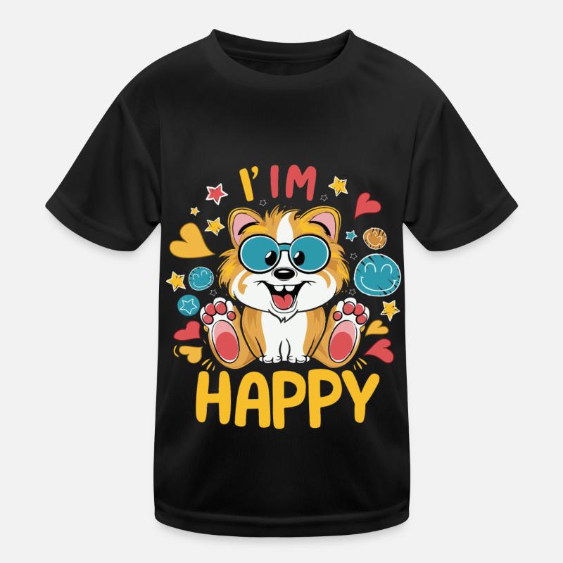 Ich bin glücklich Kinder Funktions-T-Shirt