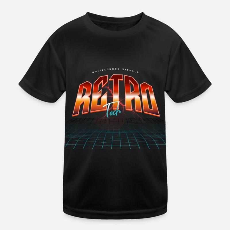 Rétro Tech Neon Synthwave T-shirt sport Enfant