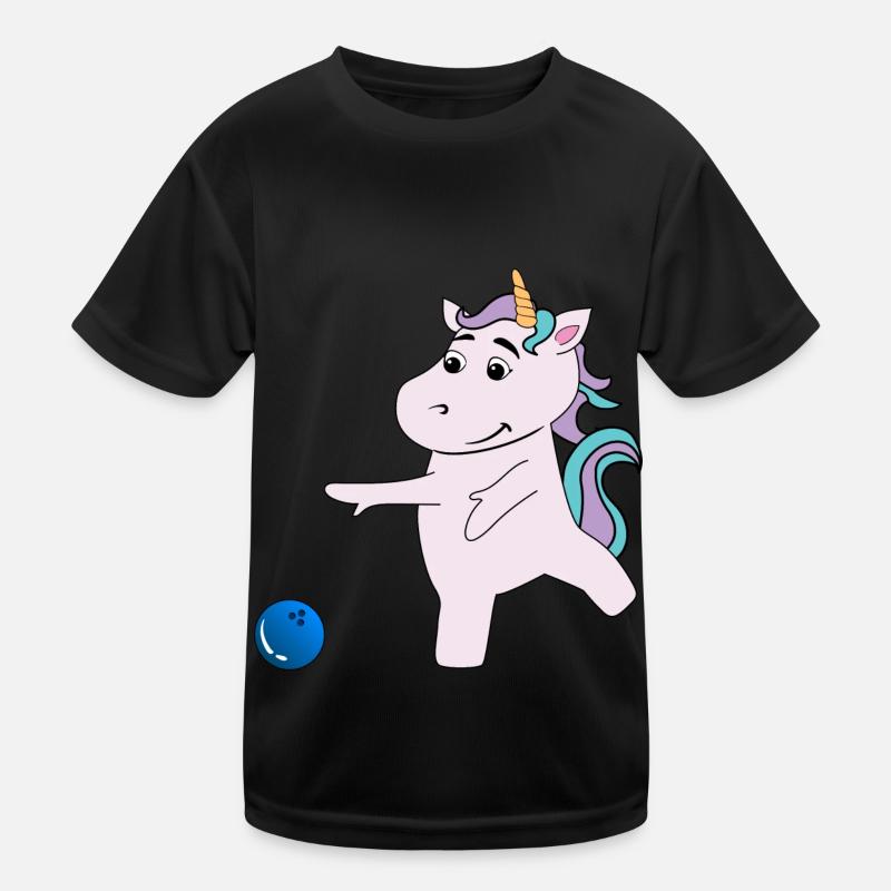 Einhorn spielt Bowling Kinder Funktions-T-Shirt