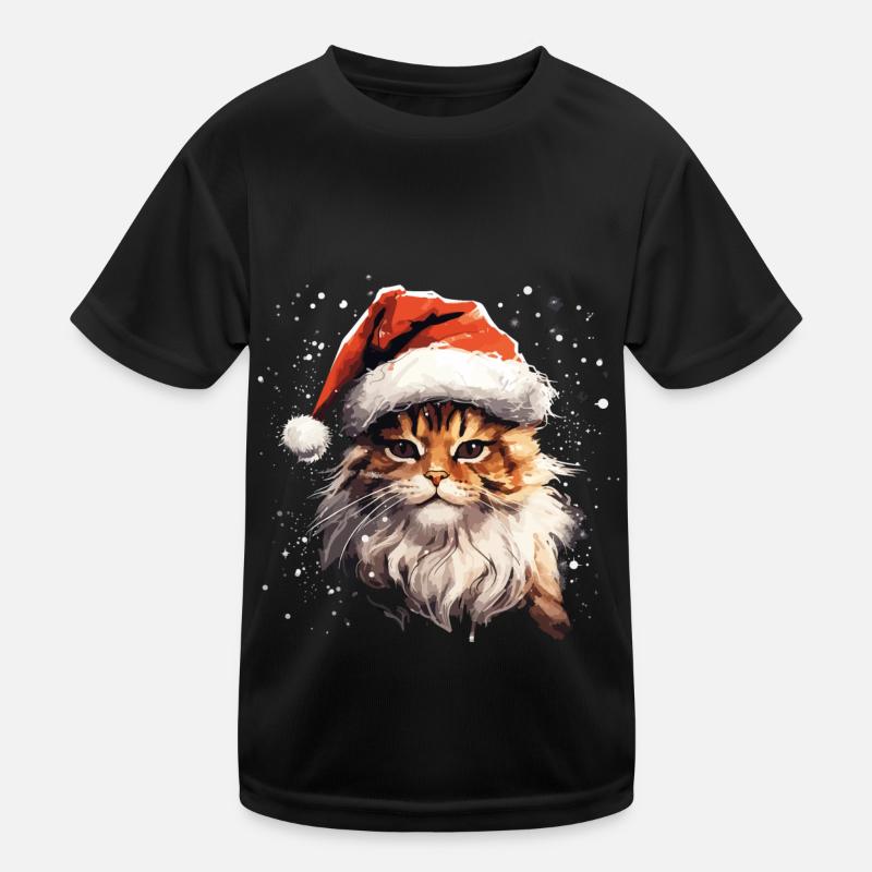 Chat Noël Noël Chat Joyeux Catmas T-shirt sport Enfant