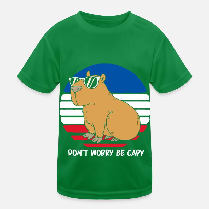 Dont Worry Be Capy Capybara Kinder Funktions-T-Shirt