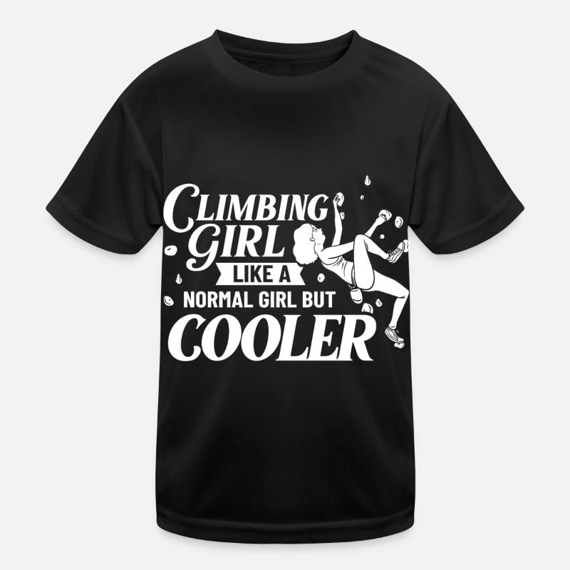 Rock Climbing Climbing Indoor Bouldering Girls Wall Kids Functional T-Shirt