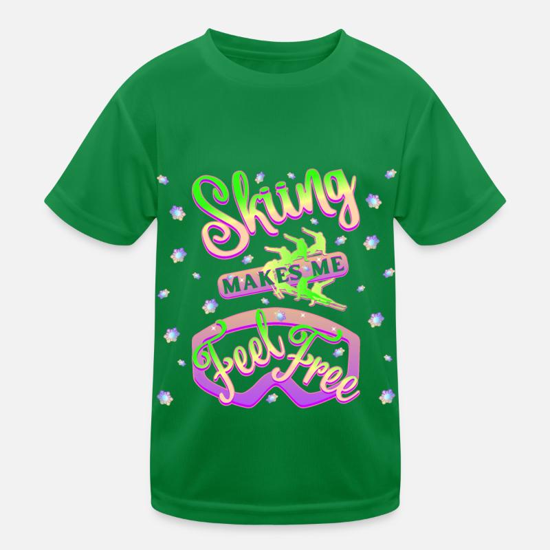 Le ski me rend libre – 2 T-shirt sport Enfant