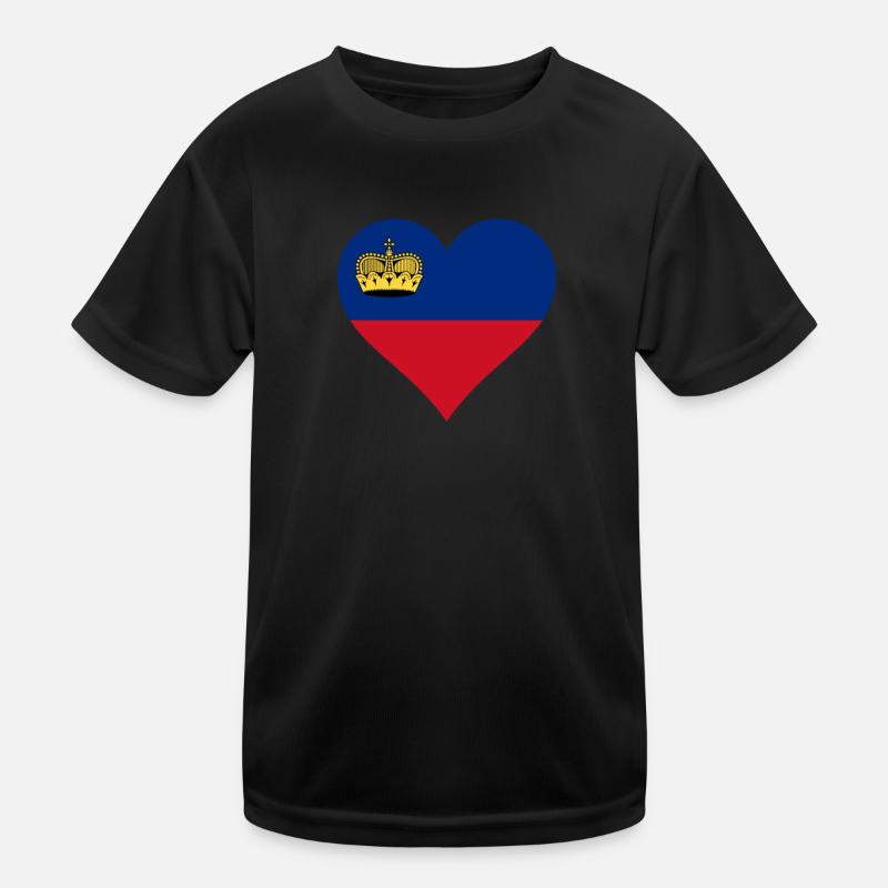Liechtenstein drapeau drapeau du Liechtenstein T-shirt sport Enfant