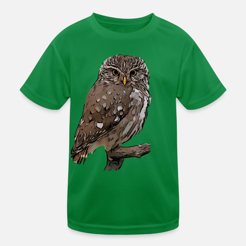 Eulen Eule Vogel Tiermotiv Aufdruck print Kinder Funktions-T-Shirt