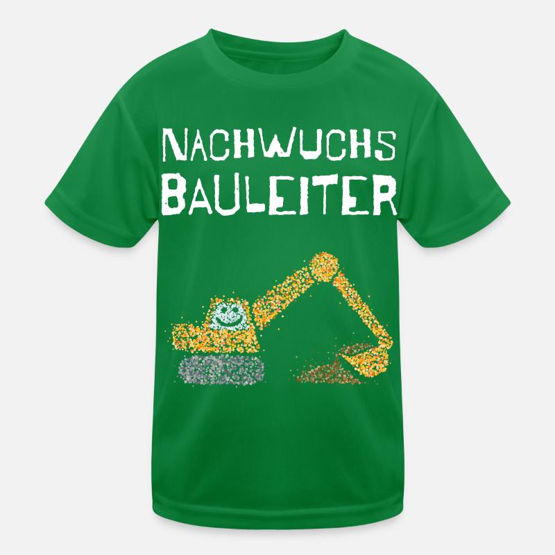 Nachwuchs Bauleiter Bagger Baggerfahrer Kinder Funktions-T-Shirt