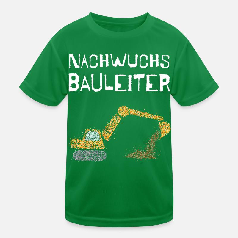 Nachwuchs Bauleiter Bagger Baggern Kinder Funktions-T-Shirt