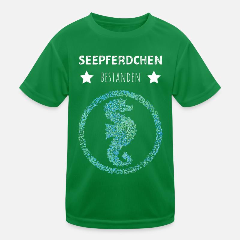 Seepferdchen Bestanden Abzeichen Tauchen Geschenk Kinder Funktions-T-Shirt