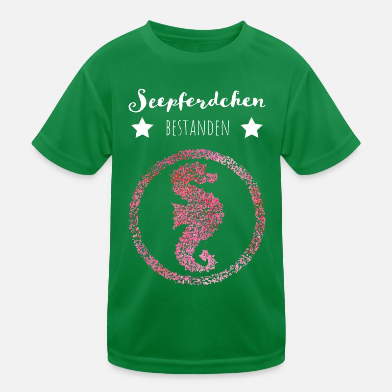 Seepferdchen Bestanden Abzeichen Geschenk Kinder Funktions-T-Shirt