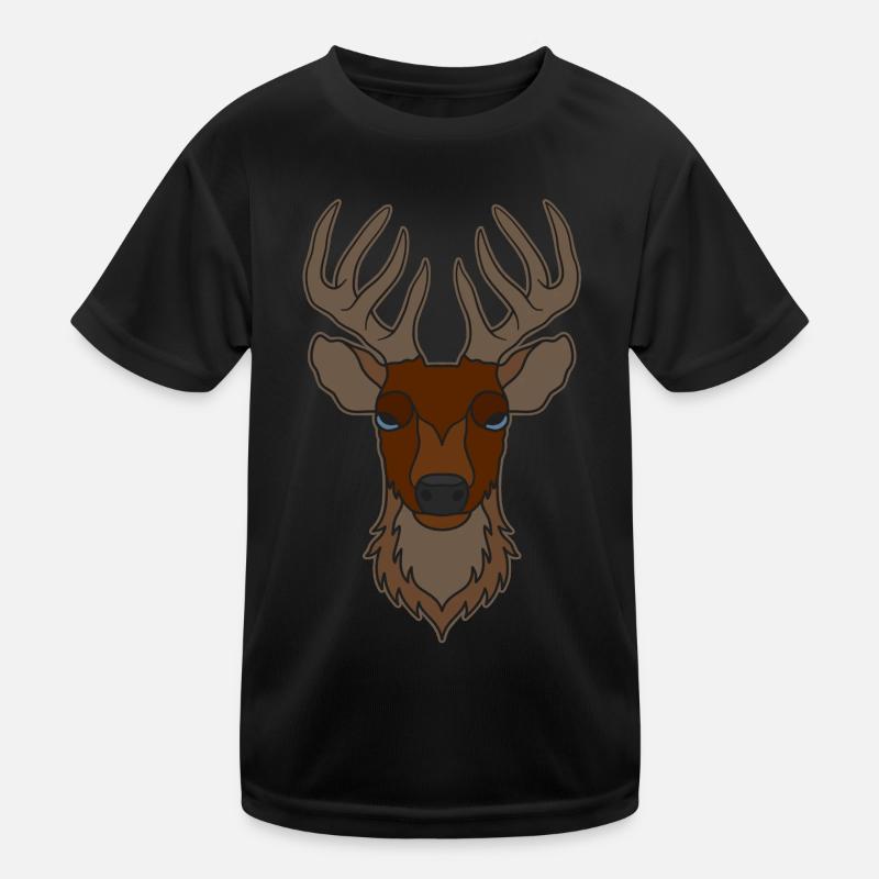 Bois de cerf rouge avec des bois de cerf T-shirt sport Enfant