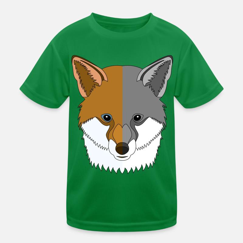 Waldtier wildes Tier Motiv mit Fuchs Design Kinder Funktions-T-Shirt