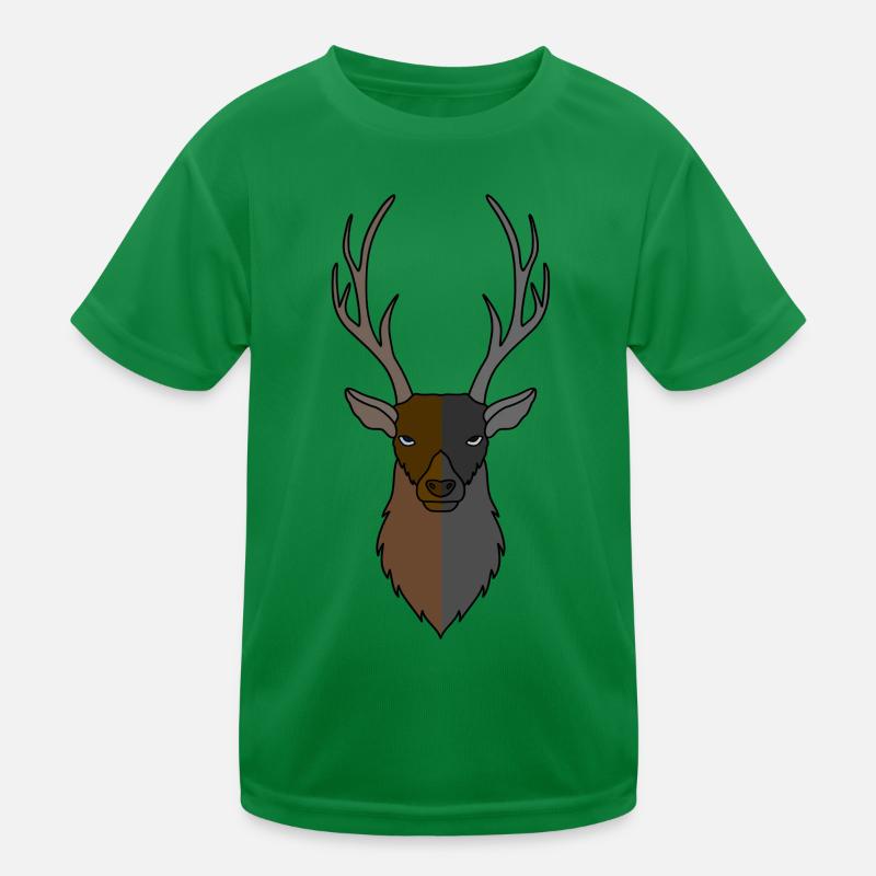 Bois de cerf rouge avec bois de cerf T-shirt sport Enfant