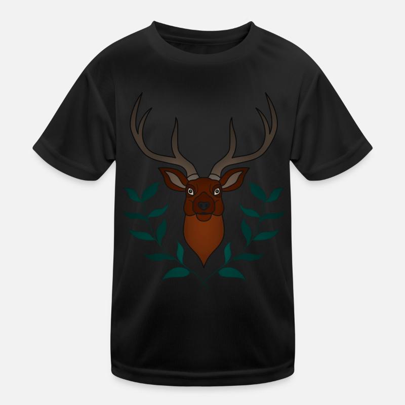 Bois de cerf rouge avec des bois de cerf T-shirt sport Enfant