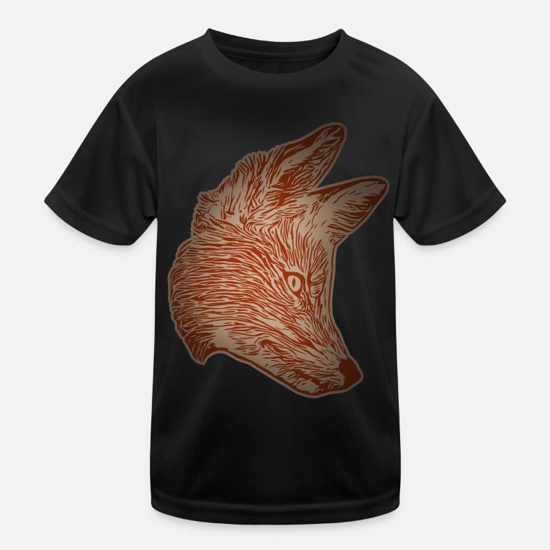 Fox Forest Animal Design avec tête d’animal T-shirt sport Enfant