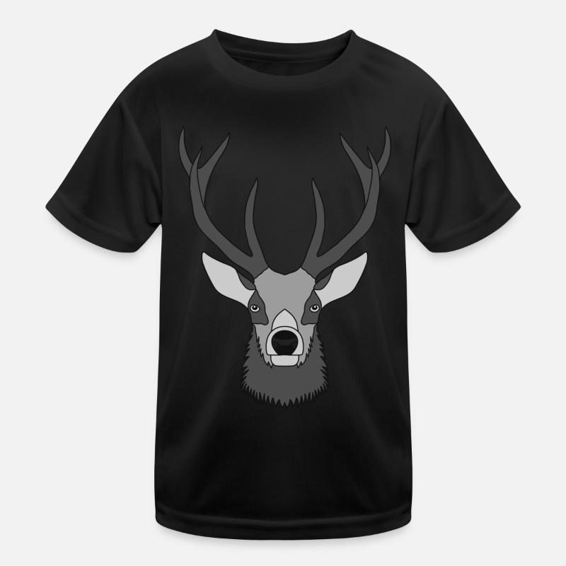 Bois de cerf rouge avec bois de cerf T-shirt sport Enfant