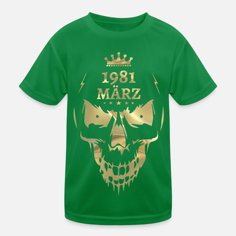 Mars 1981 Skull Gold T-shirt sport Enfant