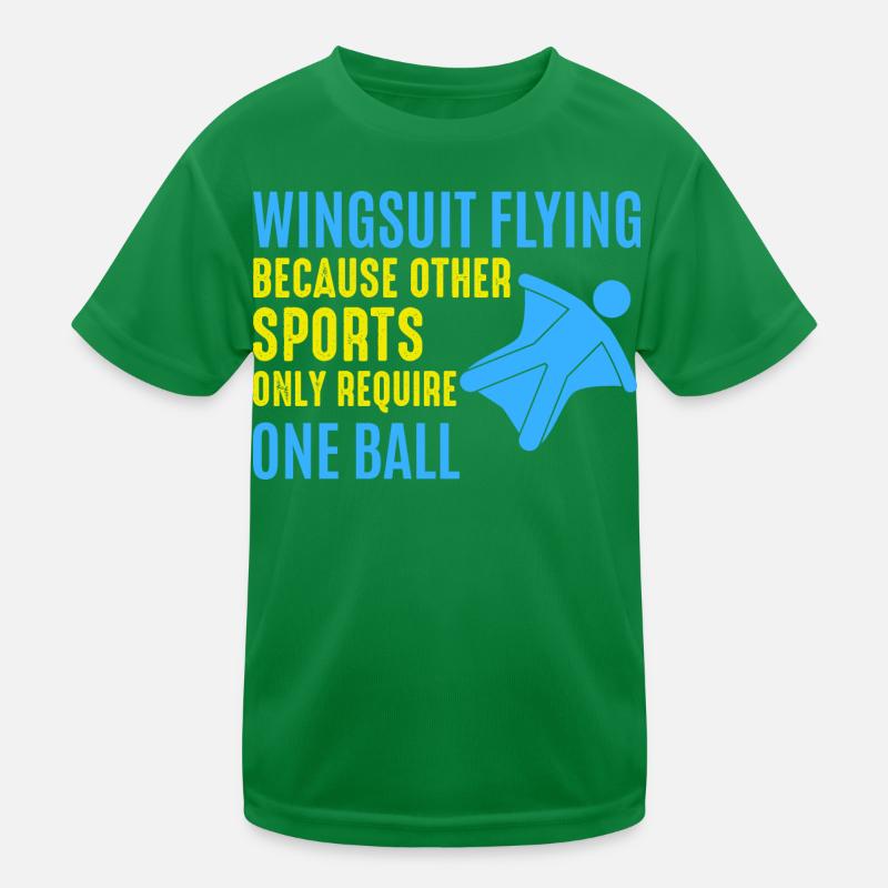 Wingsuit flying Base Jumping Skydiving Wingsuiting Kids Functional T-Shirt