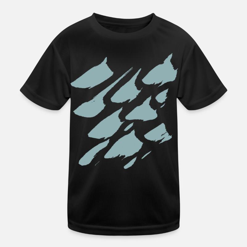 Brush Strokes Pattern - Khaki Kids Functional T-Shirt