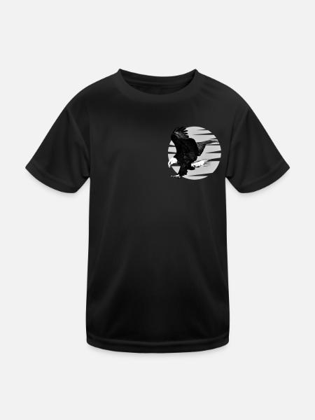Eagle - Kids Functional T-Shirt - black - Front
