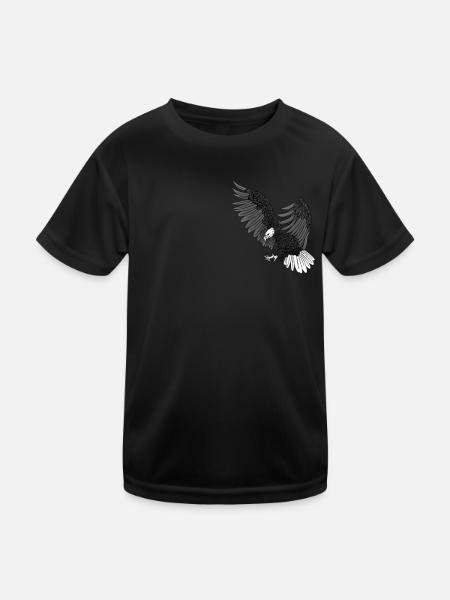 Eagle - Kids Functional T-Shirt - black - Front