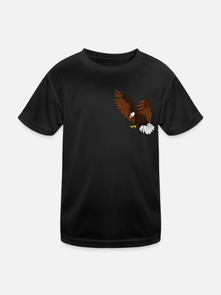 Eagle - Kids Functional T-Shirt - black - Front