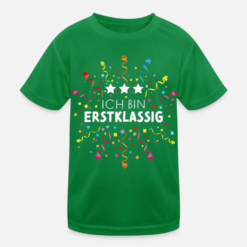 Erstklassig Erstklässler Schulanfänger Einschulung Kinder Funktions-T-Shirt