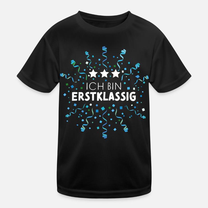 Erstklassig Erstklässler Schulanfänger Schüler Kinder Funktions-T-Shirt
