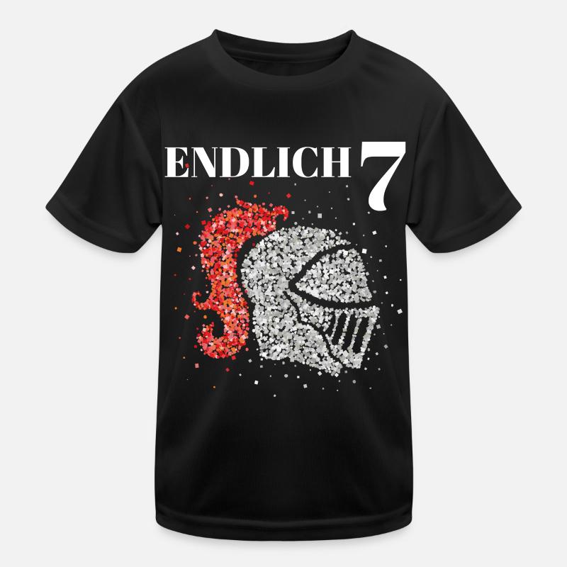 Endlich 7 sieben Ritter Ritterhelm Kostümersatz Kinder Funktions-T-Shirt