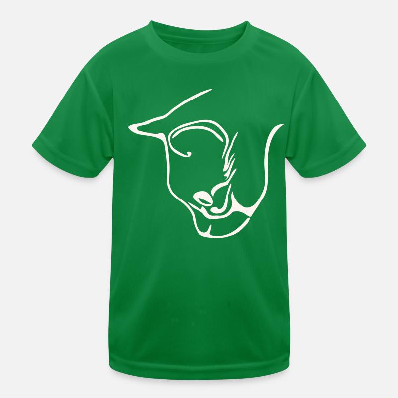 cat face graphic design Kinder Funktions-T-Shirt
