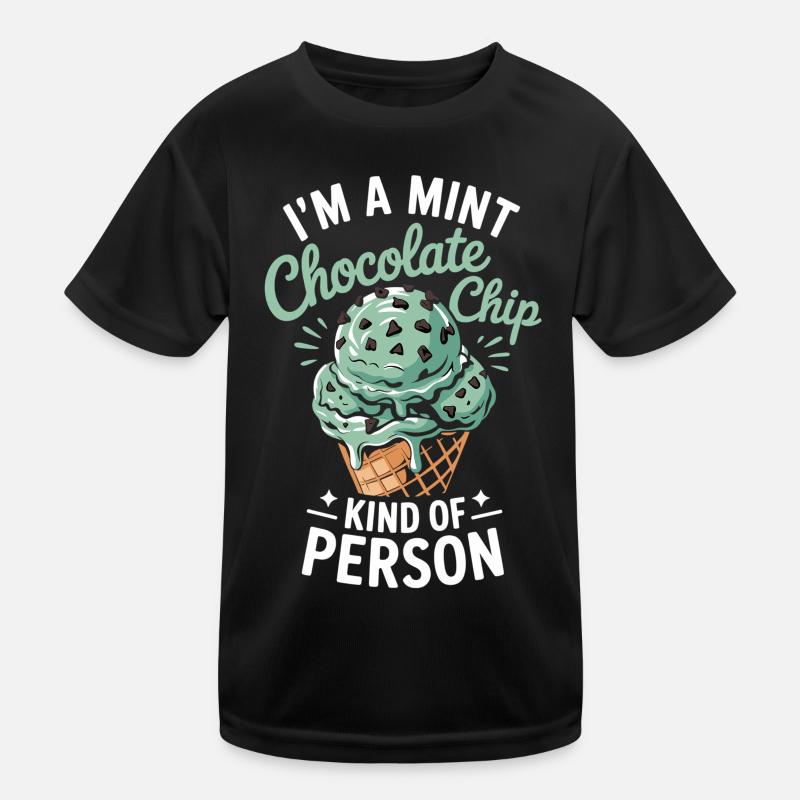 Minze Schokoladen Eiscreme Fan Kinder Funktions-T-Shirt