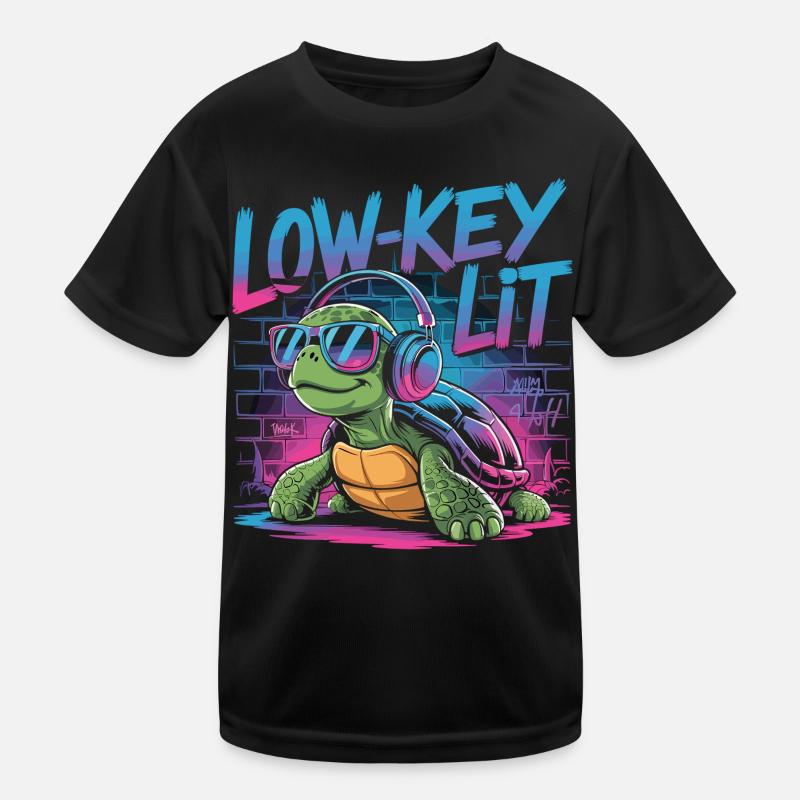 Low-Key Lit Schildkröte Kinder Funktions-T-Shirt
