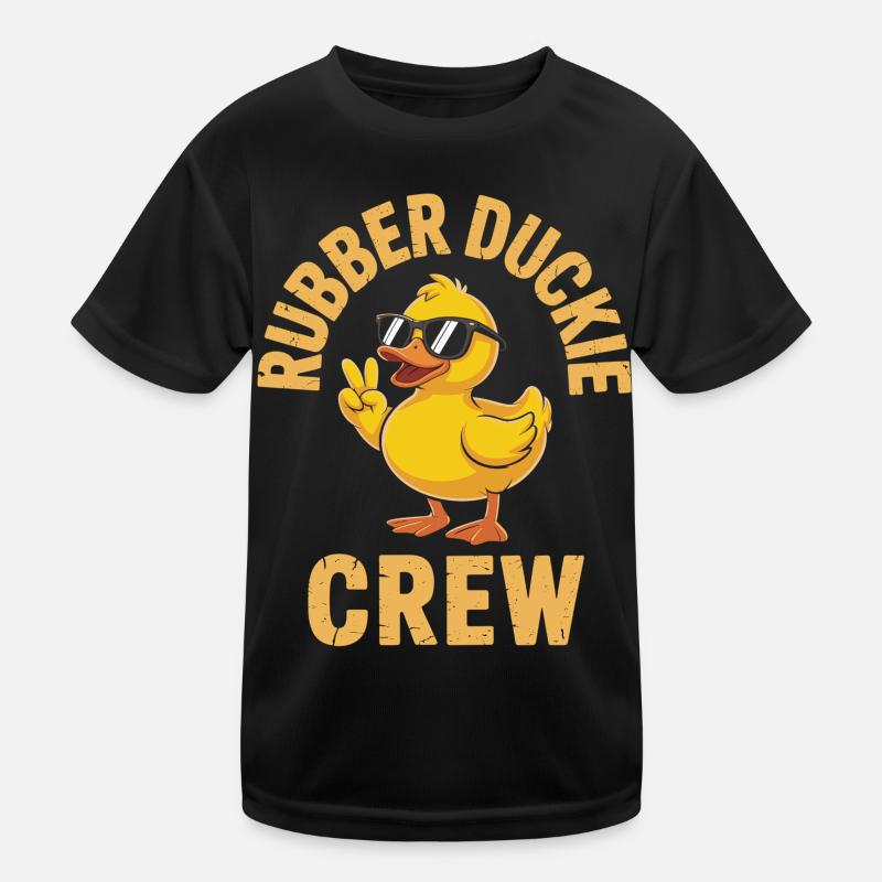 Coole Quietscheenten Crew Kinder Funktions-T-Shirt